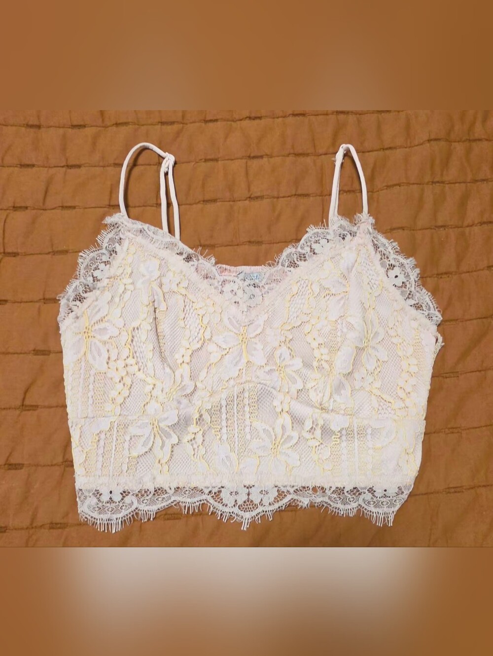 BKE Ivory Lace Bandeau Bralette